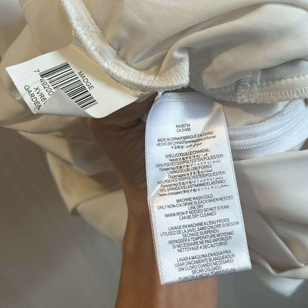 BCBG strapless pleated patterned sweet heart neck line mini dress size 4 bride - Picture 6 of 6